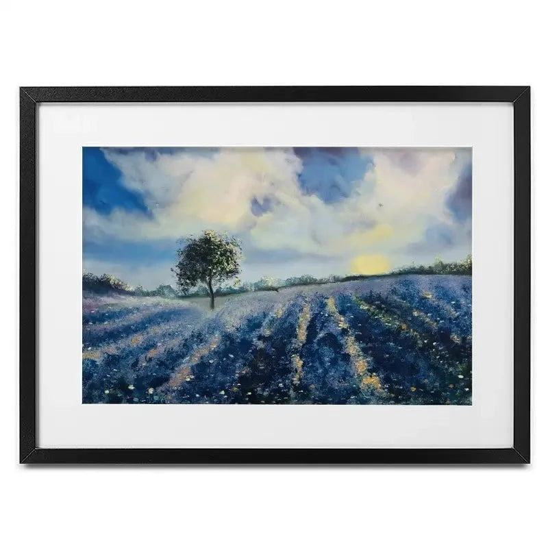 Blue Fields Framed Art Print Blue Fields Framed Art Print wall art product Violeta Allaberdieva