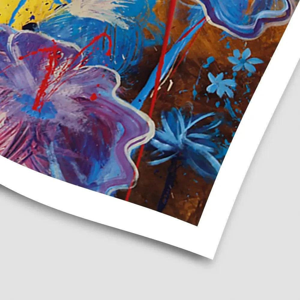 Blue Floral Burst Art Print Blue Floral Burst Art Print wall art product Maria Moretti