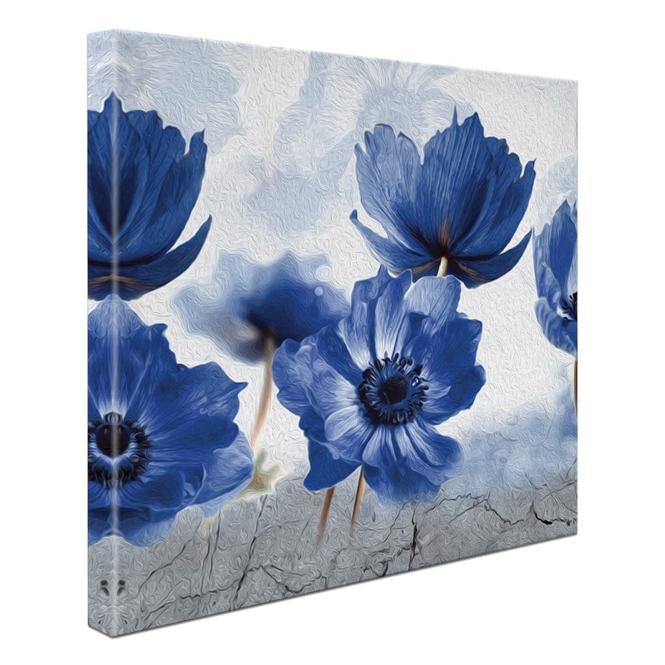Blue Flowers Square Canvas Print wall art product Creative Idea / Shutterstock