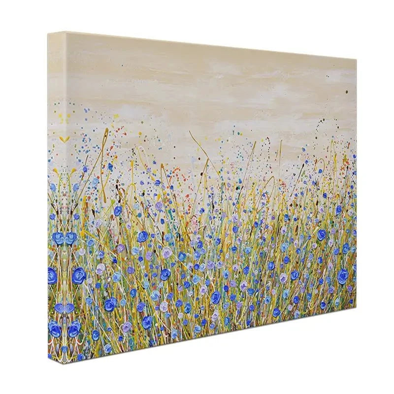 Blue Flowers Symphony Canvas Print Blue Flowers Symphony Canvas Print wall art product Olga Tkachyk