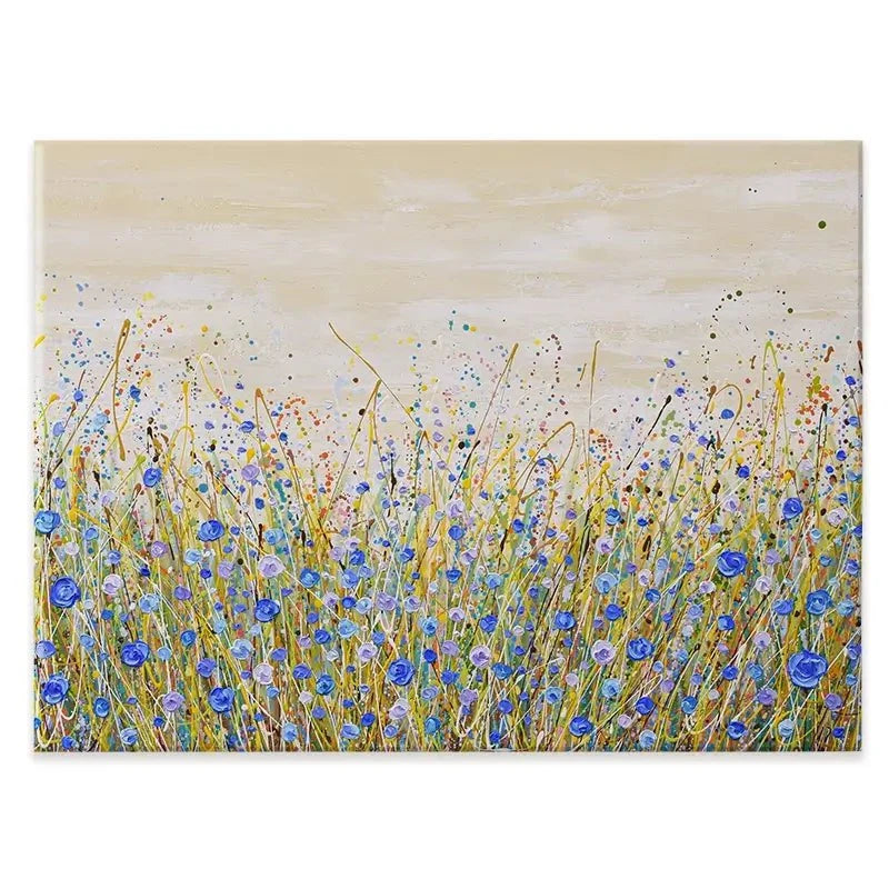 Blue Flowers Symphony Canvas Print Blue Flowers Symphony Canvas Print wall art product Olga Tkachyk