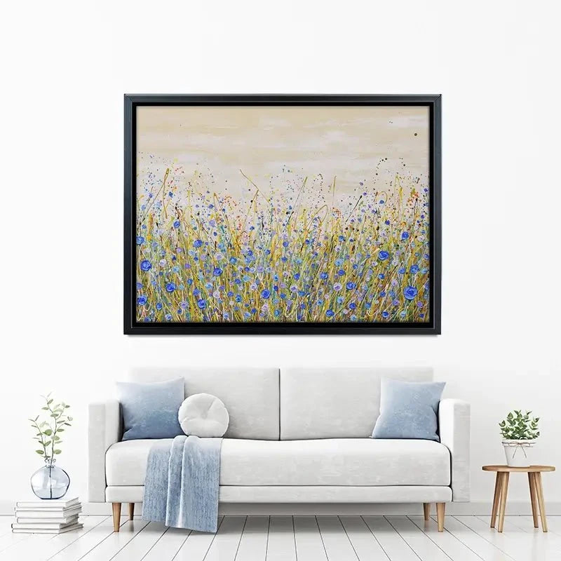 Blue Flowers Symphony Canvas Print Blue Flowers Symphony Canvas Print wall art product Olga Tkachyk