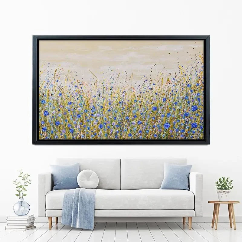 Blue Flowers Symphony Canvas Print Blue Flowers Symphony Canvas Print wall art product Olga Tkachyk