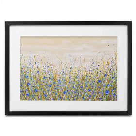 Blue Flowers Symphony Framed Art Print Blue Flowers Symphony Framed Art Print wall art product Olga Tkachyk