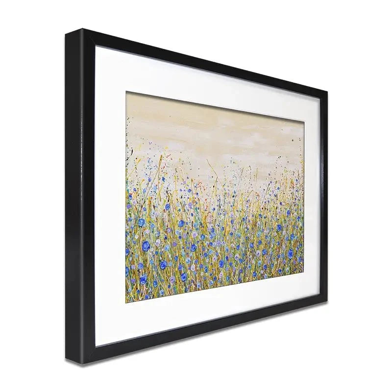 Blue Flowers Symphony Framed Art Print Blue Flowers Symphony Framed Art Print wall art product Olga Tkachyk