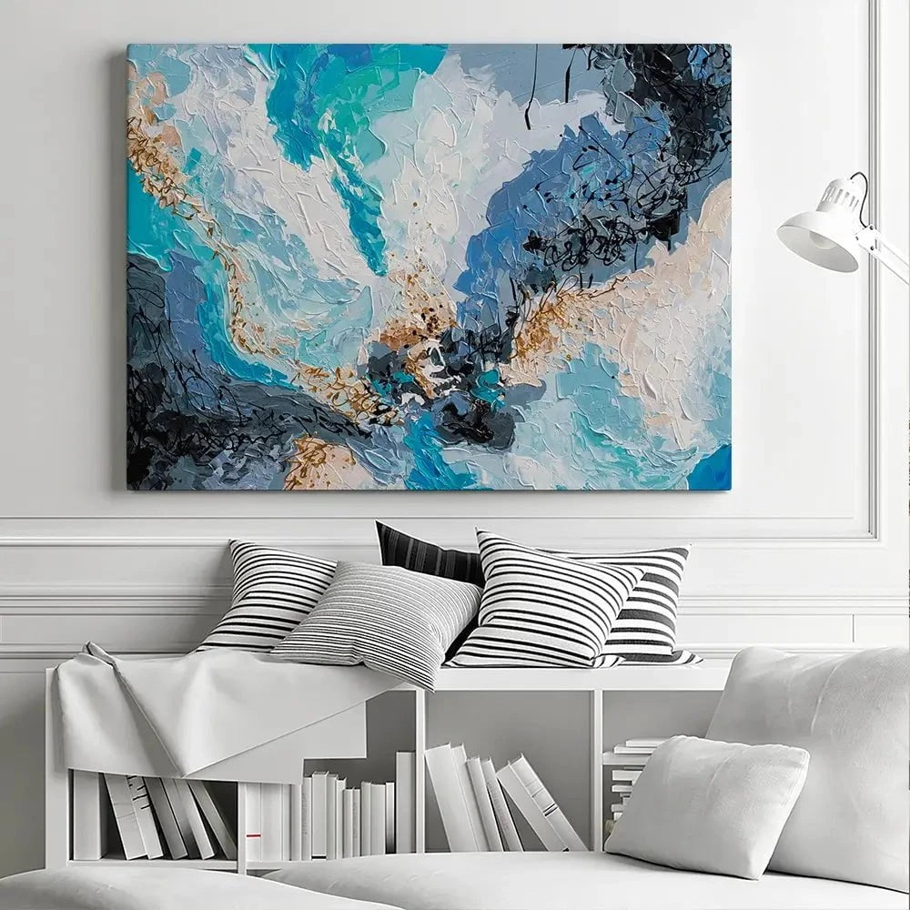 Blue Gold 2 Canvas Print Blue Gold 2 Canvas Print wall art product Olga Tkachyk