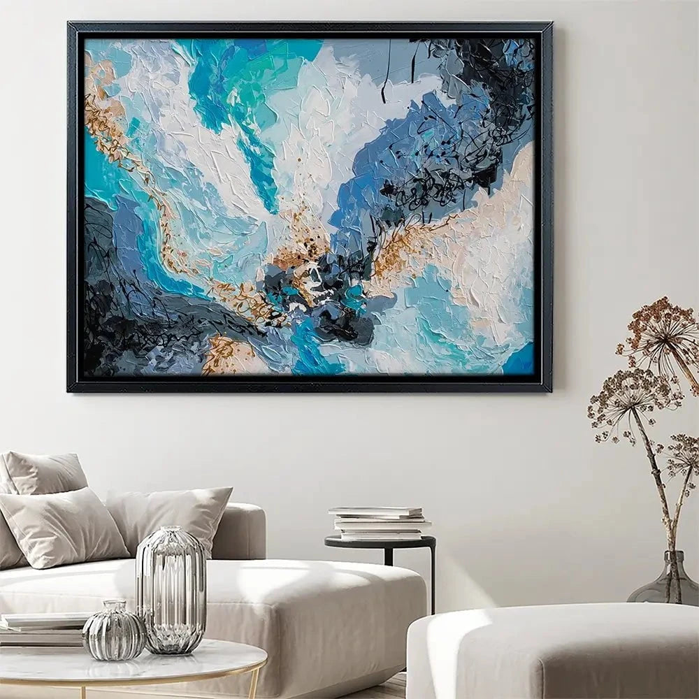 Blue Gold 2 Canvas Print Blue Gold 2 Canvas Print wall art product Olga Tkachyk