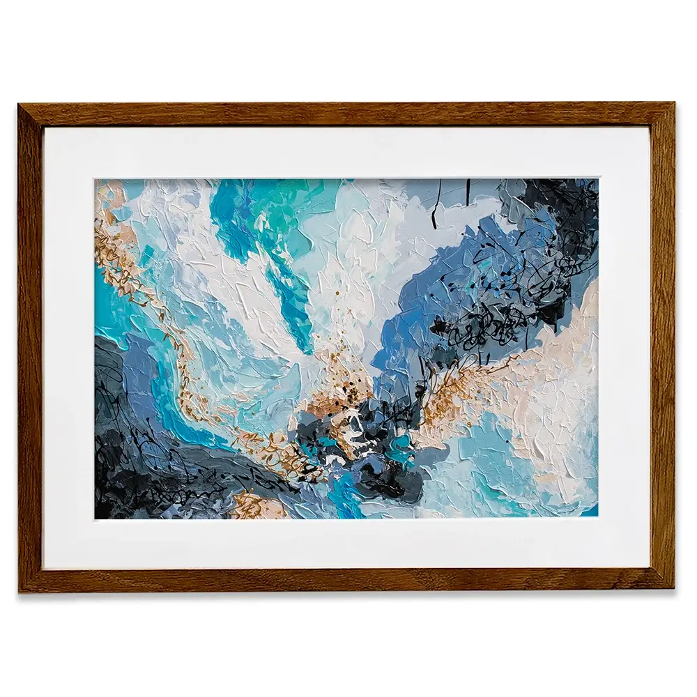 Blue Gold 2 Framed Art Print Blue Gold 2 Framed Art Print wall art product Olga Tkachyk