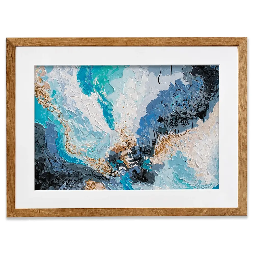 Blue Gold 2 Framed Art Print Blue Gold 2 Framed Art Print wall art product Olga Tkachyk