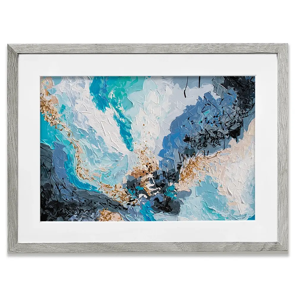Blue Gold 2 Framed Art Print Blue Gold 2 Framed Art Print wall art product Olga Tkachyk