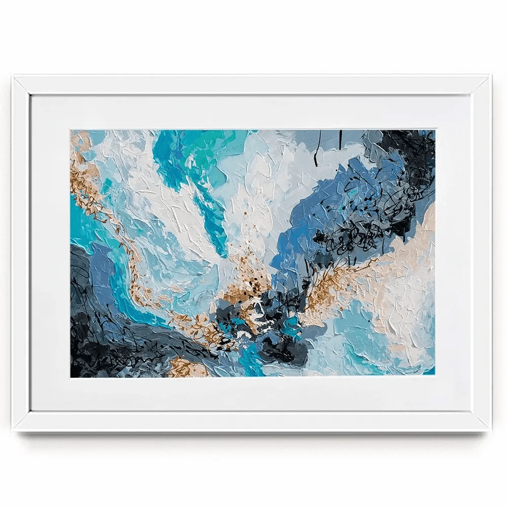Blue Gold 2 Framed Art Print Blue Gold 2 Framed Art Print wall art product Olga Tkachyk