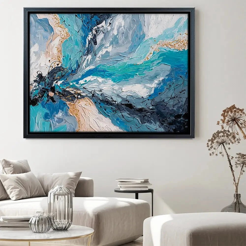 Blue Gold Canvas Print Blue Gold Canvas Print wall art product Olga Tkachyk