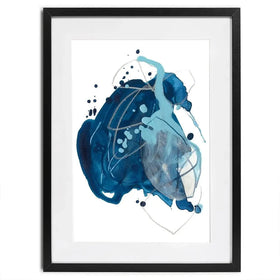 Blue Ink Blot Framed Art Print Blue Ink Blot Framed Art Print wall art product June Erica Vess