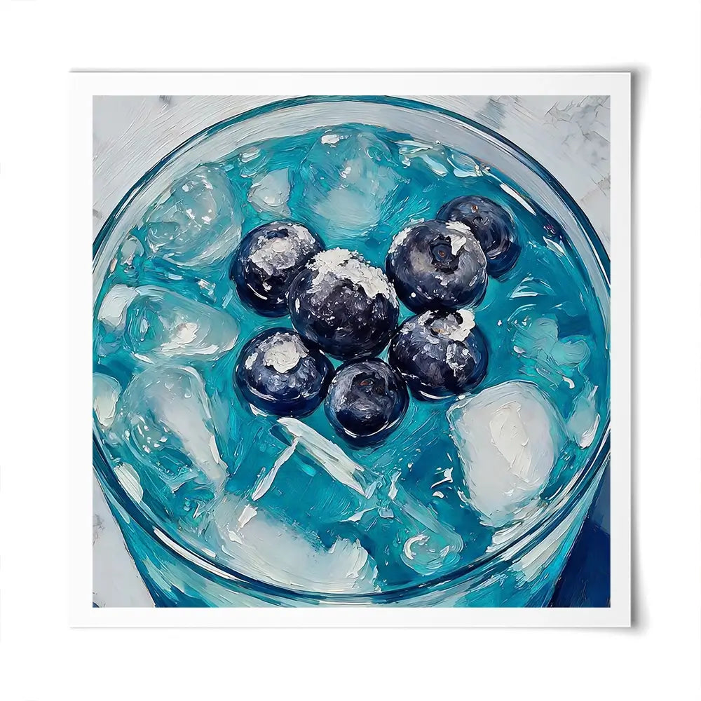 Blue Lagoon Cocktail Square Art Print Blue Lagoon Cocktail Square Art Print wall art product David Alexander Elder