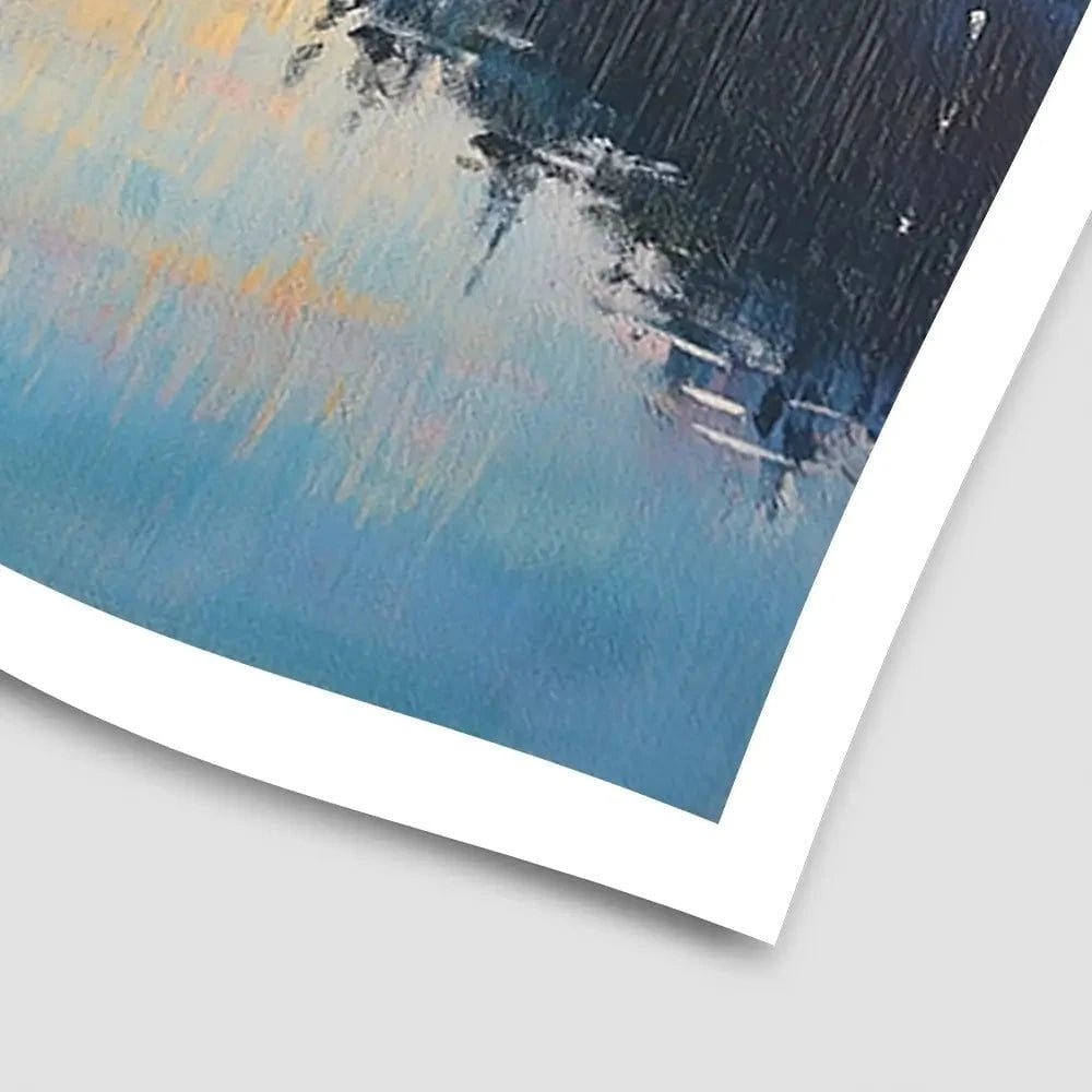Blue Lake Morning Sunrise Art Print Blue Lake Morning Sunrise Art Print wall art product Gina Kelly - Independent