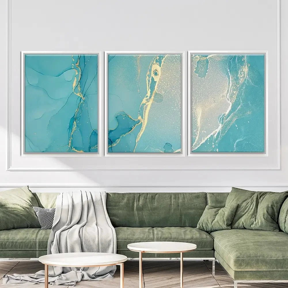Blue Marble Trio Canvas Print Blue Marble Trio Canvas Print wall art product djero.adlibeshe yahoo.com / Shutterstock