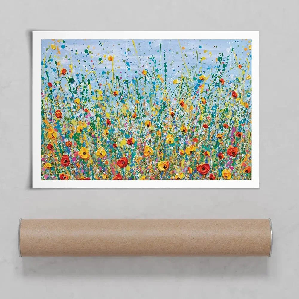 Blue Meadow Art Print Blue Meadow Art Print wall art product Olga Tkachyk