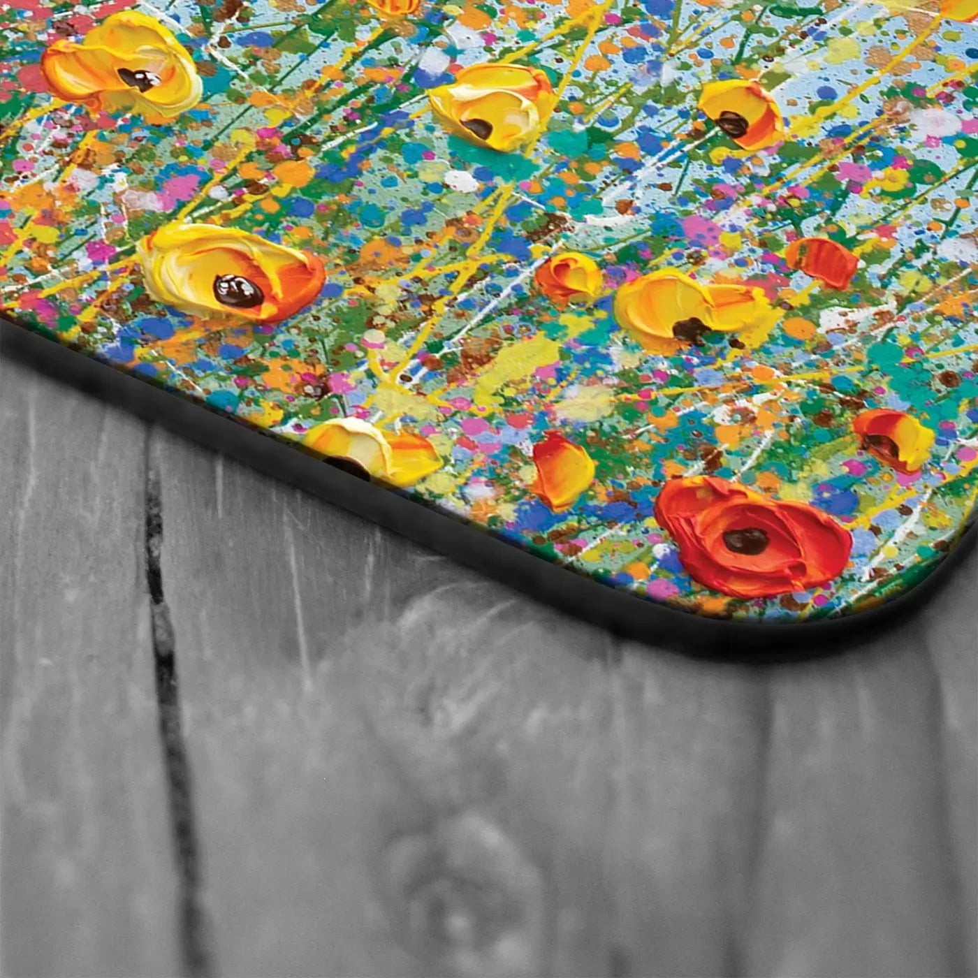 Blue Meadow Coaster Set Rainbow Soul Tree Coaster Set | Rainbow Soul Tree Art Coasters wall art product Olga Tkachyk