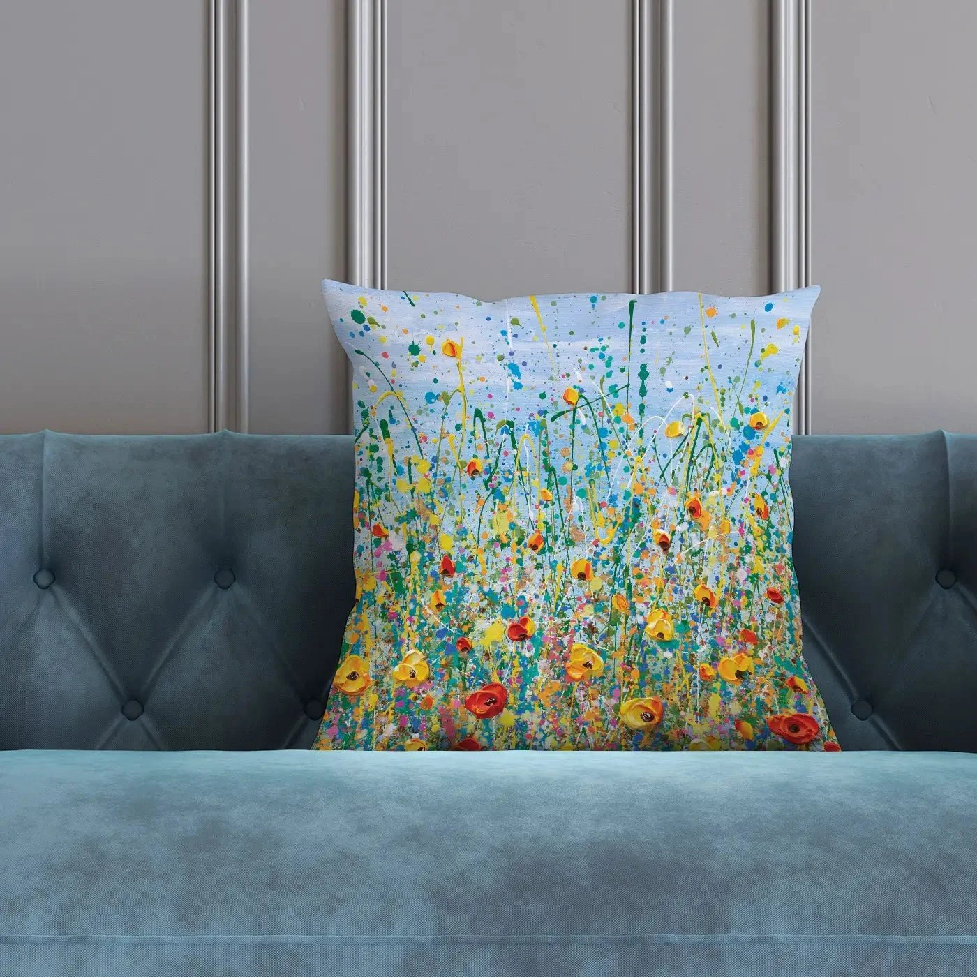 Blue Meadow Cushion Blue Meadow Cushion wall art product Olga Tkachyk