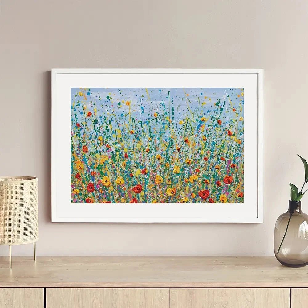 Blue Meadow Framed Art Print Blue Meadow Framed Art Print wall art product Olga Tkachyk
