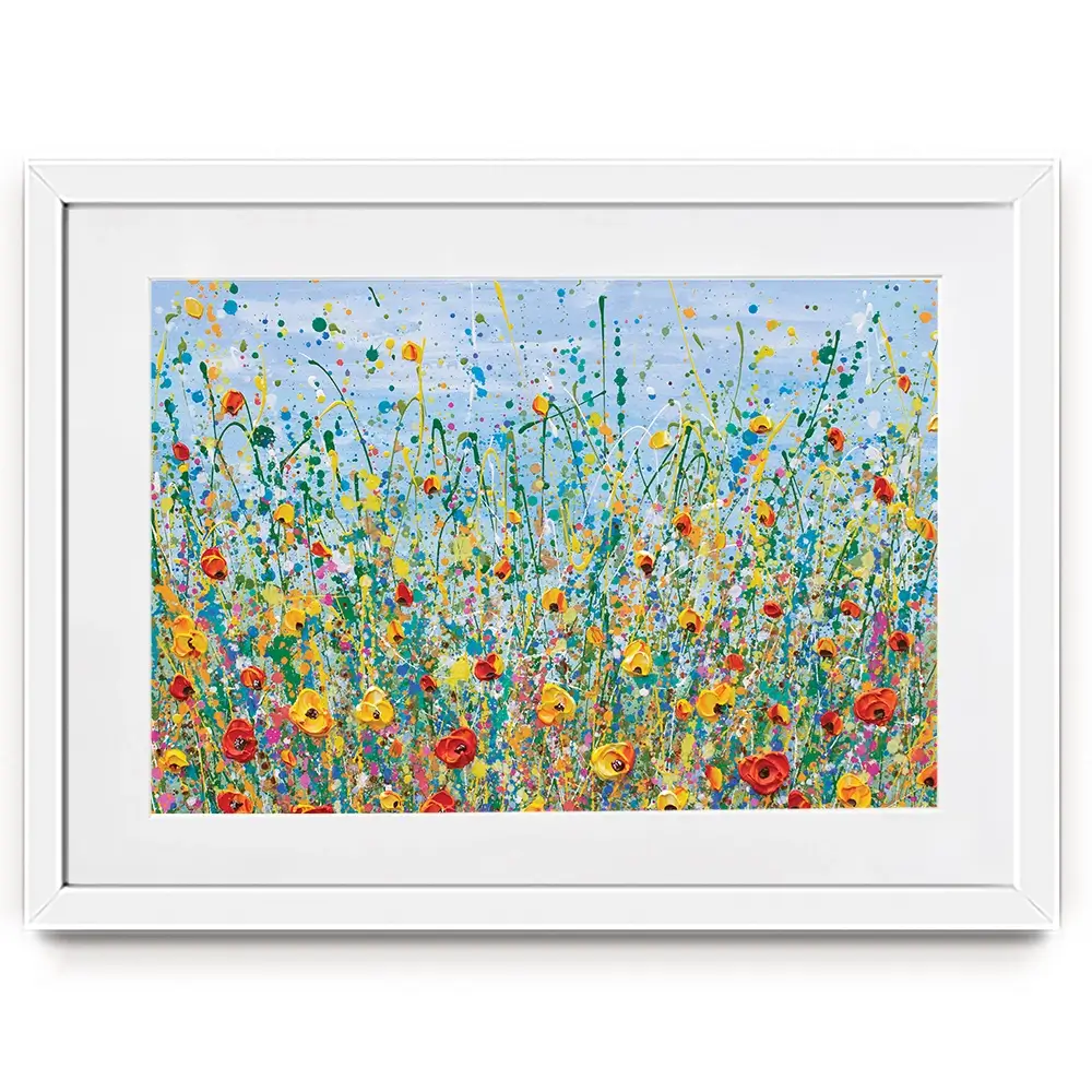 Blue Meadow Framed Art Print Blue Meadow Framed Art Print wall art product Olga Tkachyk