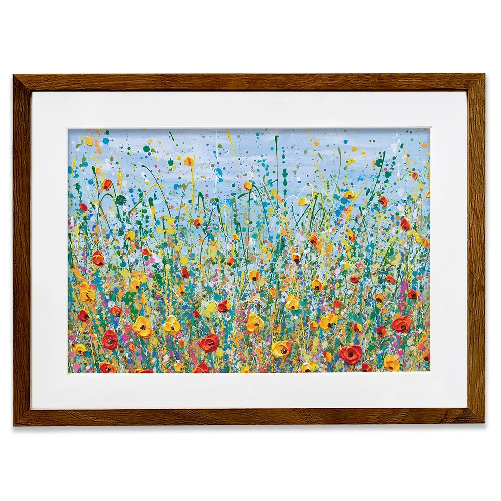 Blue Meadow Framed Art Print Blue Meadow Framed Art Print wall art product Olga Tkachyk