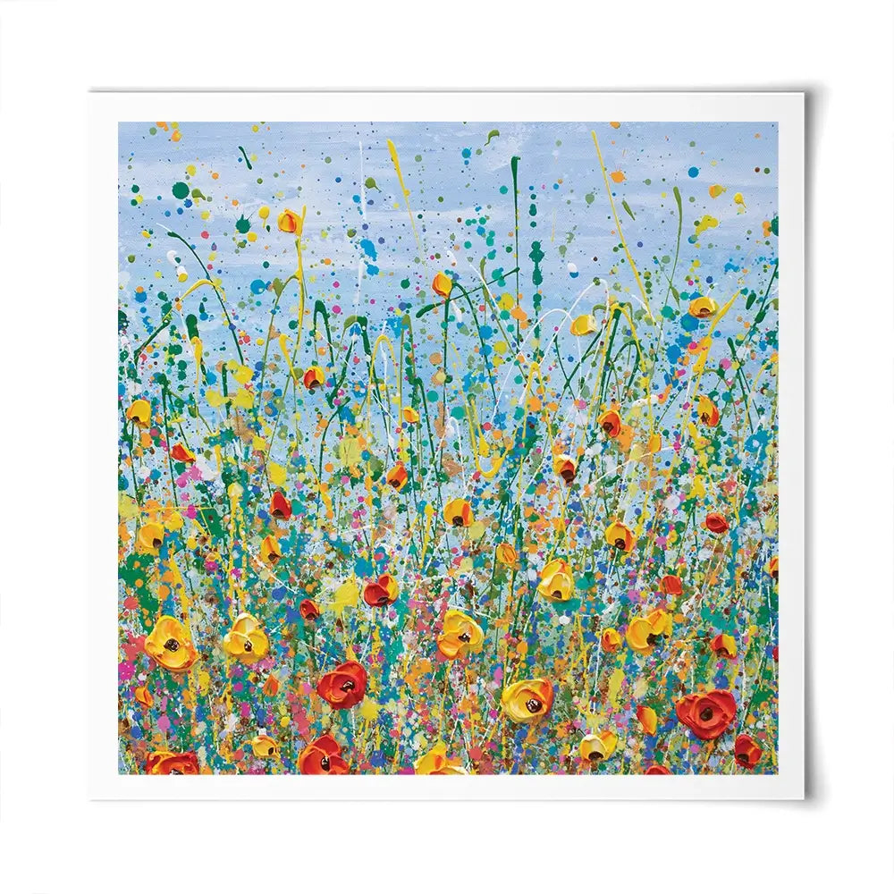 Blue Meadow Square Art Print Blue Meadow Square Art Print wall art product Olga Tkachyk