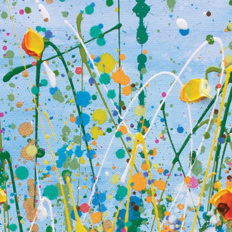 Blue Meadow Square Canvas Print wall art product Olga Tkachyk