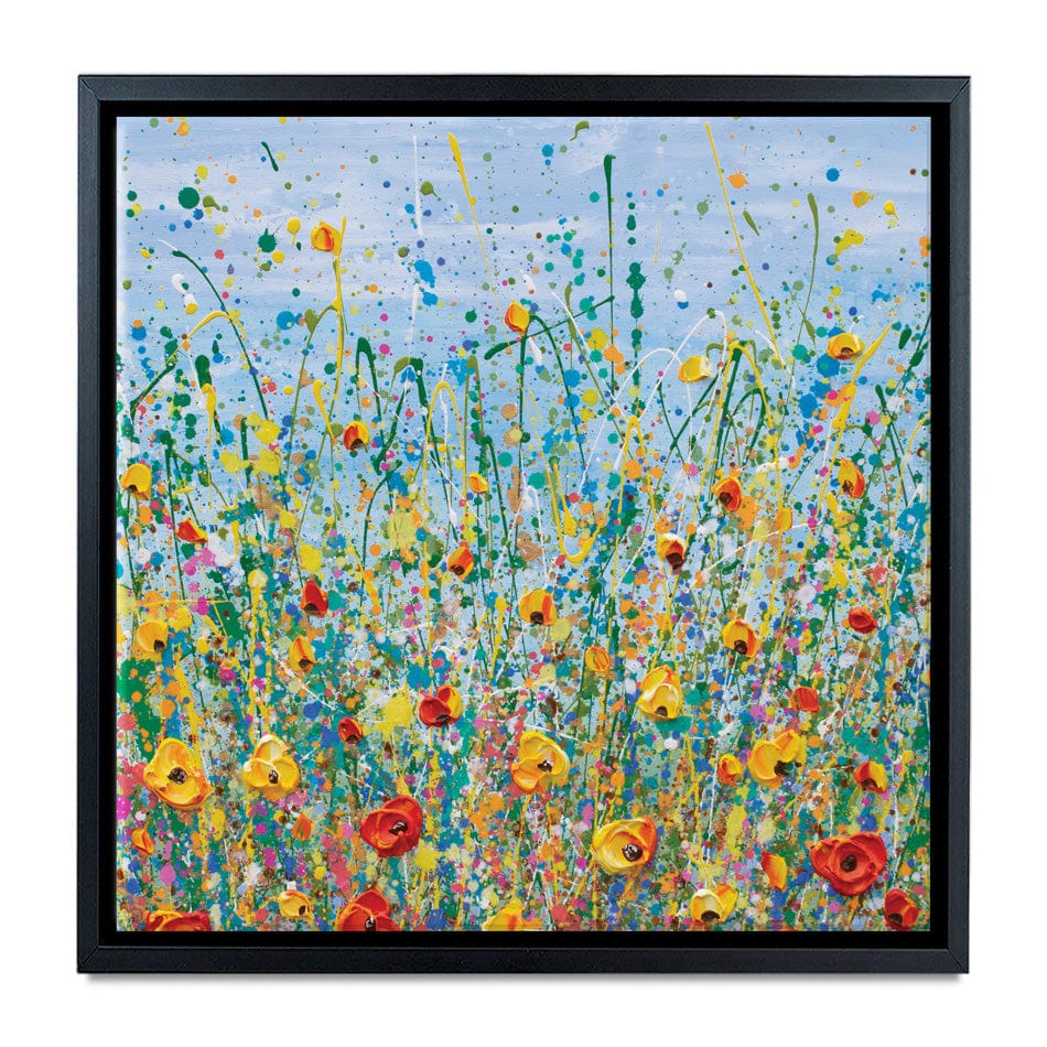 Blue Meadow Square Canvas Print wall art product Olga Tkachyk