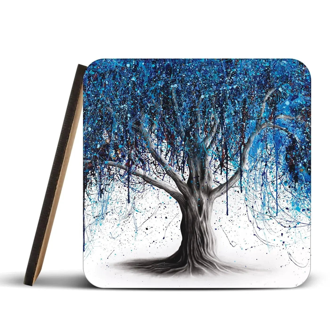 Blue Midnight Tree Coaster Set Rainbow Soul Tree Coaster Set | Rainbow Soul Tree Art Coasters wall art product Ashvin Harrison