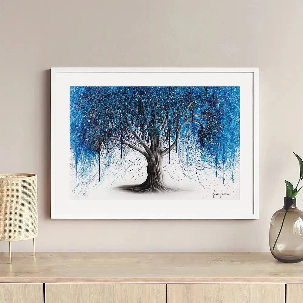 Blue Midnight Tree Framed Art Print Blue Midnight Tree Framed Art Print wall art product Ashvin Harrison