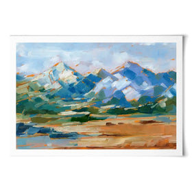 Blue Mountain Peaks Art Print Blue Mountain Peaks Art Print wall art product Ethan Harper