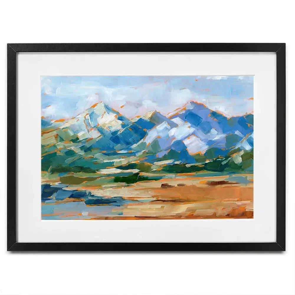 Blue Mountain Peaks Framed Art Print Blue Mountain Peaks Framed Art Print wall art product Ethan Harper