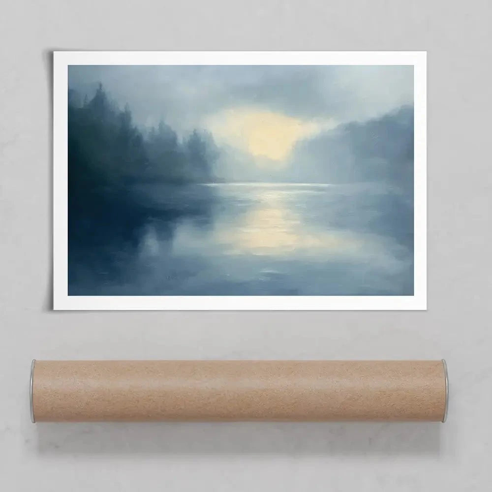 Blue Mountains Misty Morning Art Print Blue Mountains Misty Morning Art Print wall art product Gina Kelly - Independent
