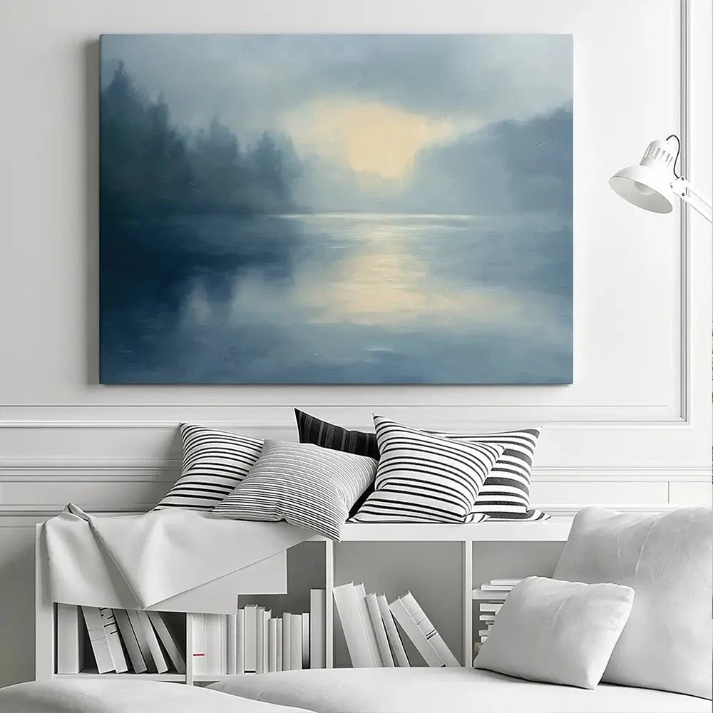 Blue Mountains Misty Morning Canvas Print Blue Mountains Misty Morning Canvas Print wall art product Gina Kelly - Independent