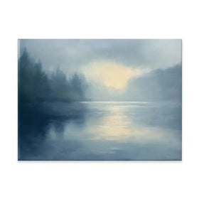 Blue Mountains Misty Morning Canvas Print Blue Mountains Misty Morning Canvas Print wall art product Gina Kelly - Independent