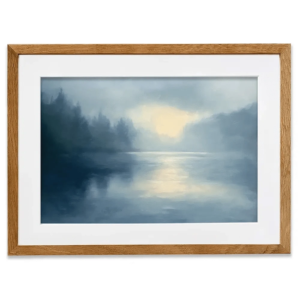 Blue Mountains Misty Morning Framed Art Print Blue Mountains Misty Morning Framed Art Print wall art product Gina Kelly - Independent