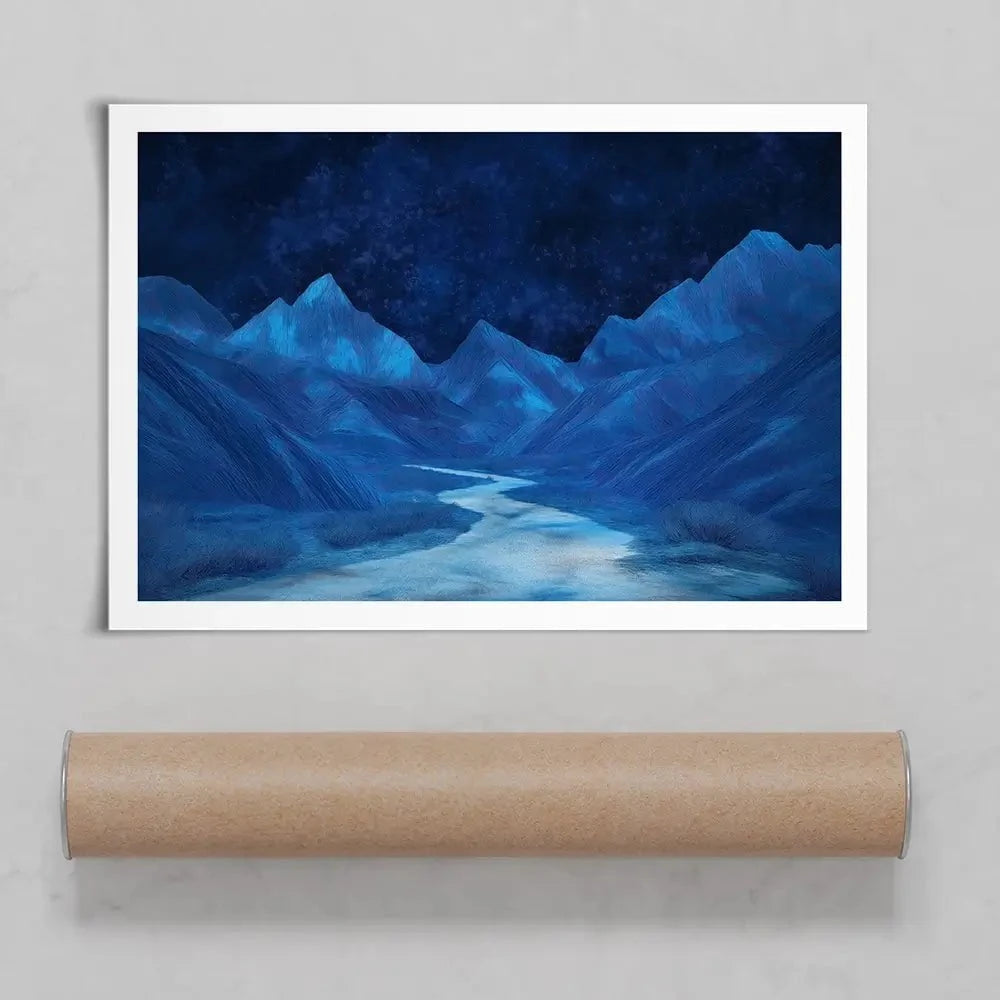 Blue Mountains Night Sky Art Print Blue Mountains Night Sky Art Print wall art product Gina Kelly - Independent