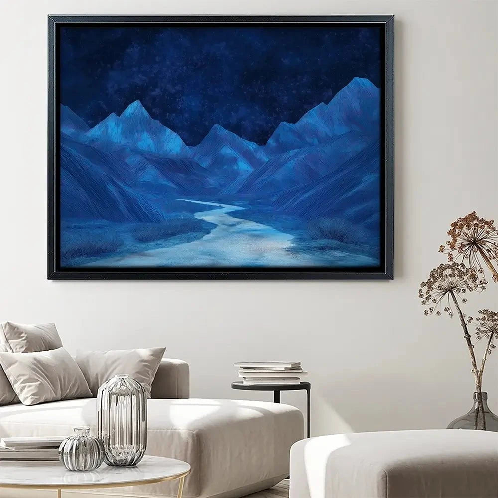 Blue Mountains Night Sky Canvas Print Blue Mountains Night Sky Canvas Print wall art product Gina Kelly - Independent