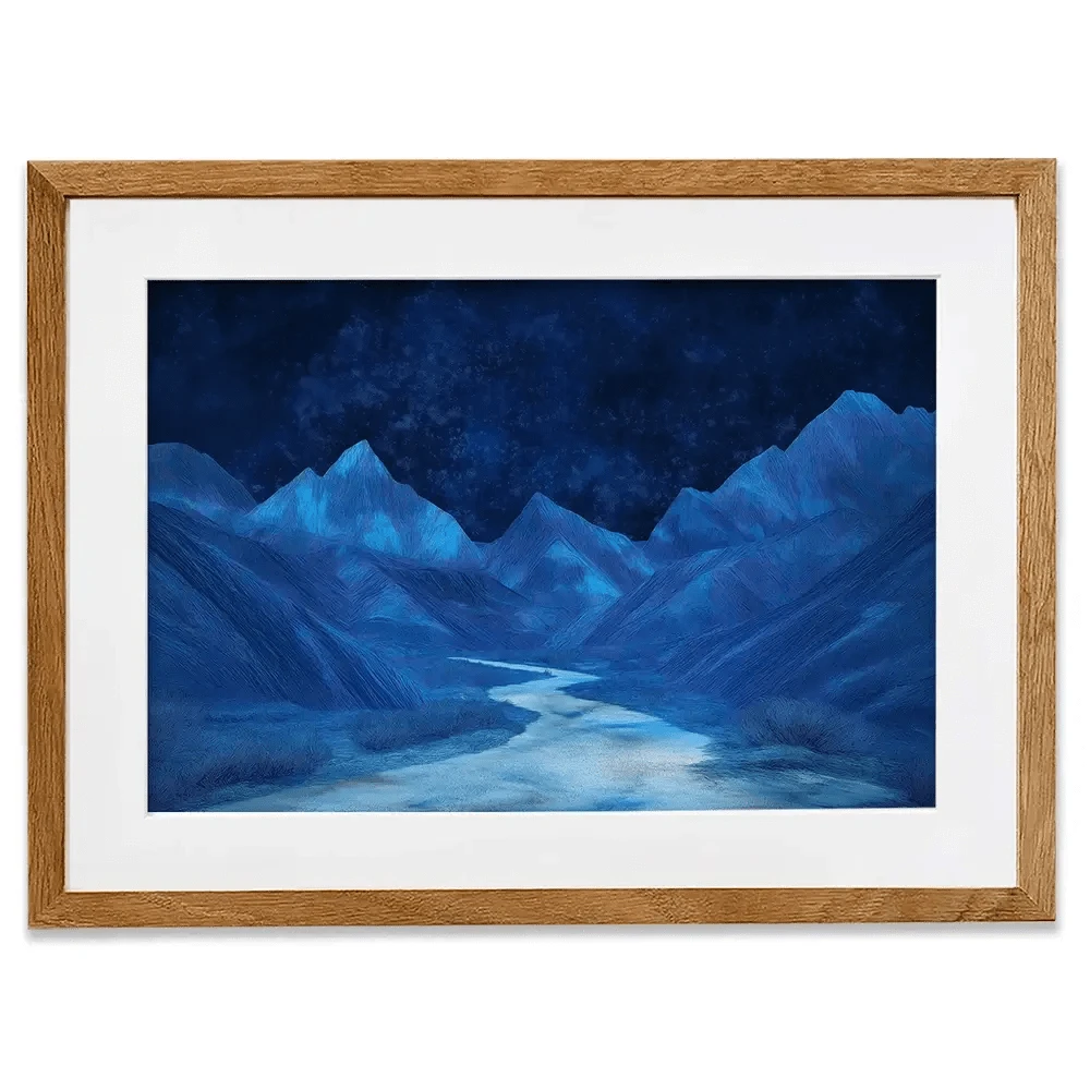Blue Mountains Night Sky Framed Art Print Blue Mountains Night Sky Framed Art Print wall art product Gina Kelly - Independent
