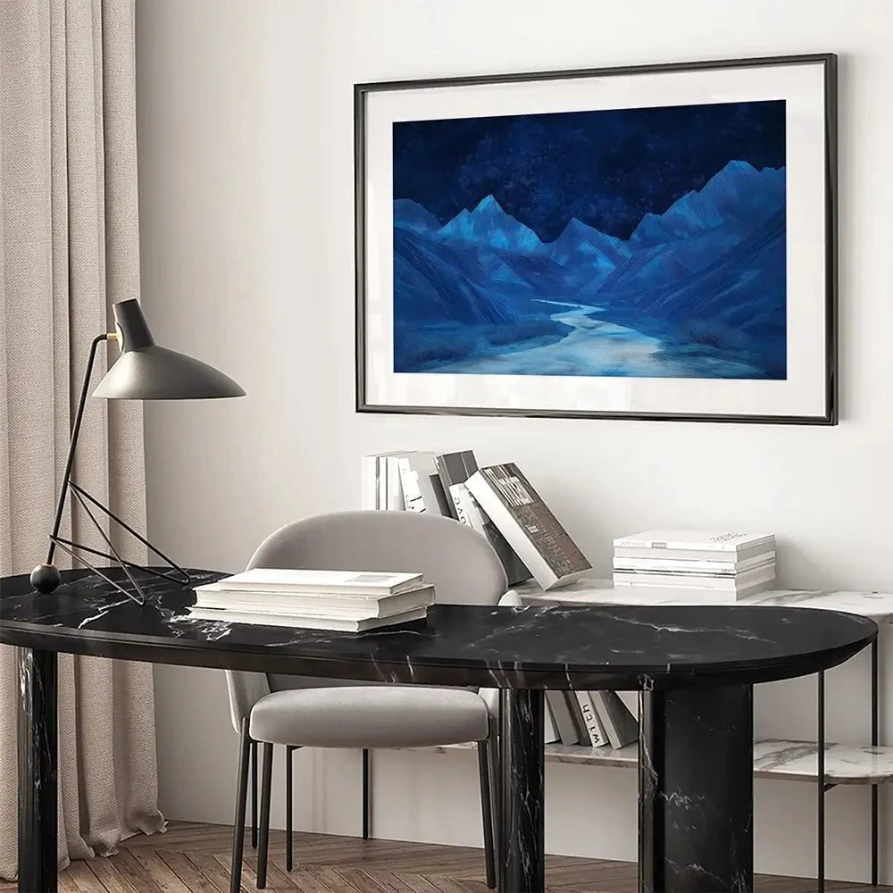 Blue Mountains Night Sky Framed Art Print Blue Mountains Night Sky Framed Art Print wall art product Gina Kelly - Independent