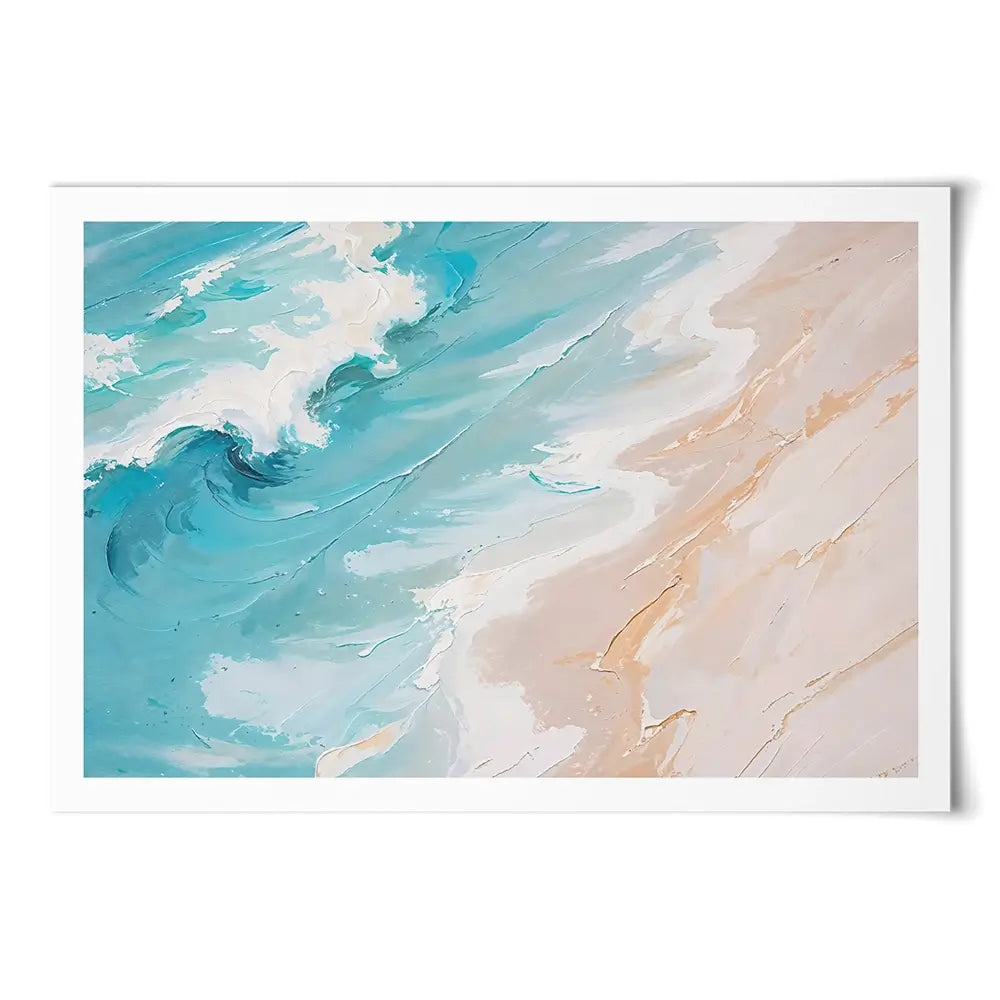 Blue Ocean Wave Art Print Blue Ocean Wave Art Print wall art product LSR Design Studio - Independent
