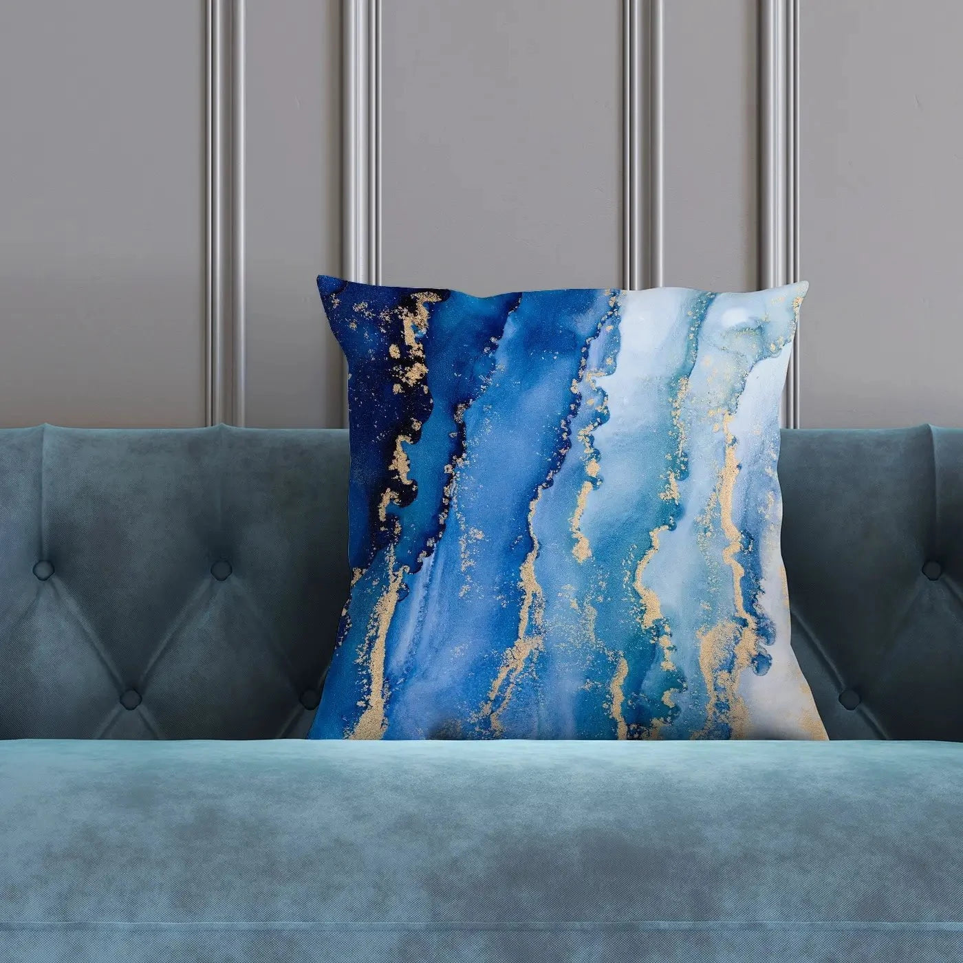 Blue Ombre Marble Cushion Blue Ombre Marble Cushion wall art product Blue Planet Studio / Shutterstock