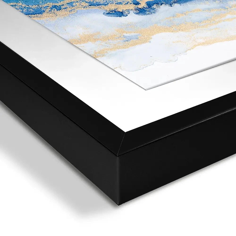 Blue Ombre Marble Framed Art Print Blue Ombre Marble Framed Art Print wall art product Blue Planet Studio / Shutterstock