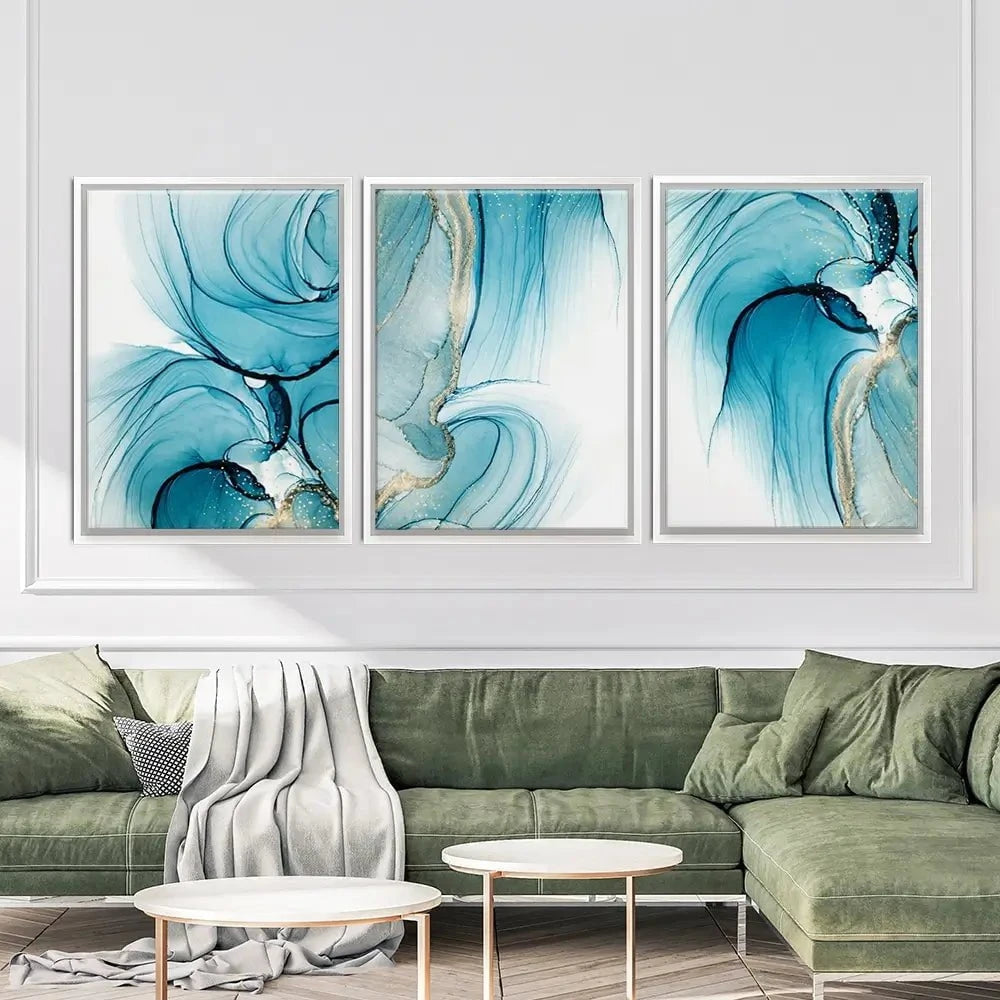 Blue Opulence Trio Canvas Print Blue Opulence Trio Canvas Print wall art product Svetolk / Shutterstock