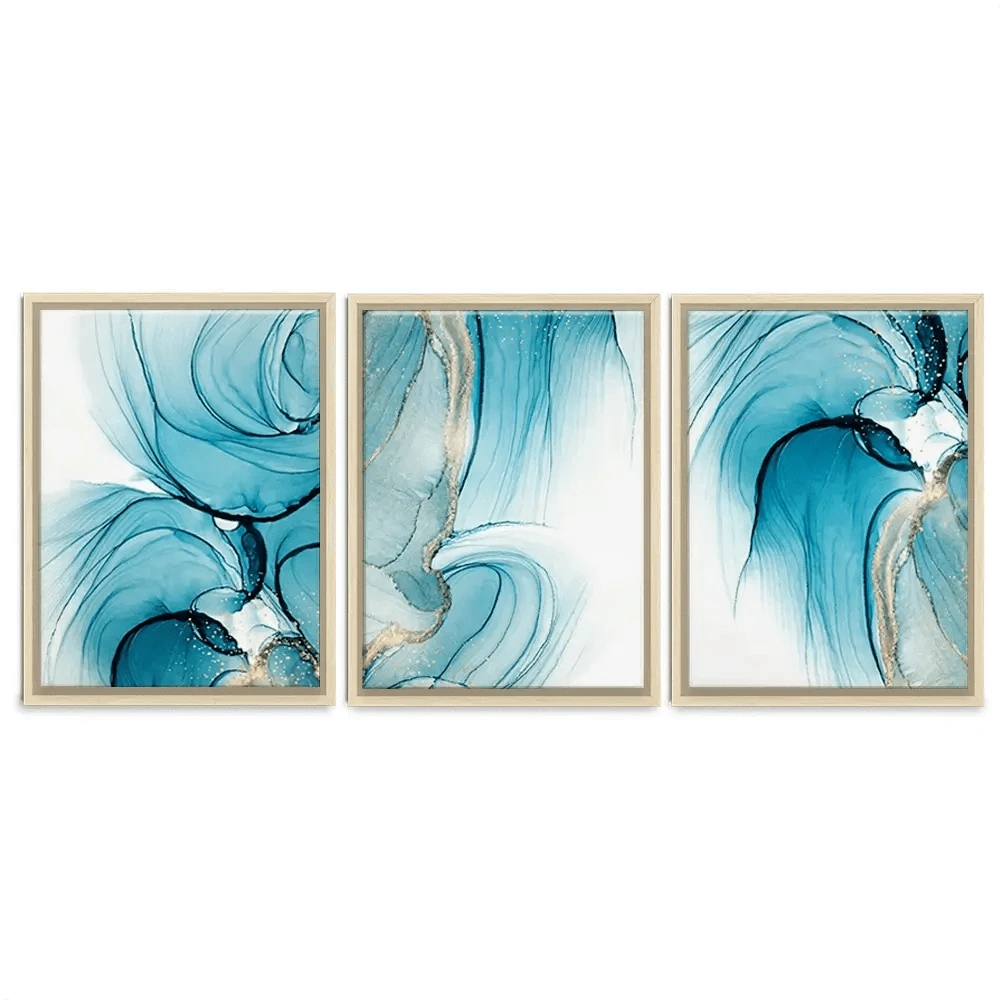 Blue Opulence Trio Canvas Print Blue Opulence Trio Canvas Print wall art product Svetolk / Shutterstock