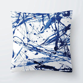 Blue Paint Spatter Cushion Blue Paint Spatter Cushion wall art product Nataliya Sdobnikova / Shutterstock