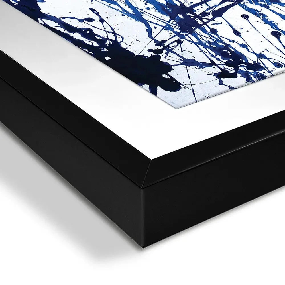 Blue Paint Spatter Framed Art Print Blue Paint Spatter Framed Art Print wall art product Nataliya Sdobnikova / Shutterstock