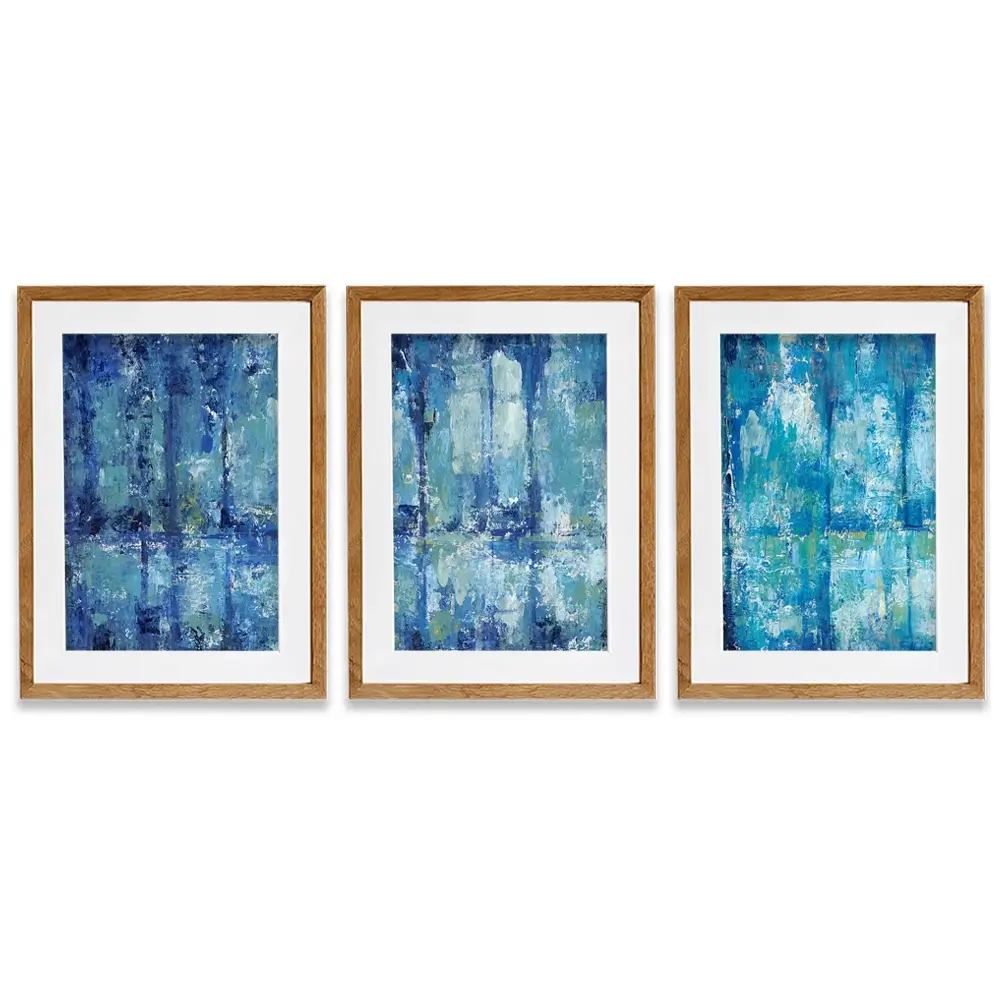 Blue Reflection Framed Art Print Trio Blue Reflection Framed Art Print Trio wall art product Tim O'Toole