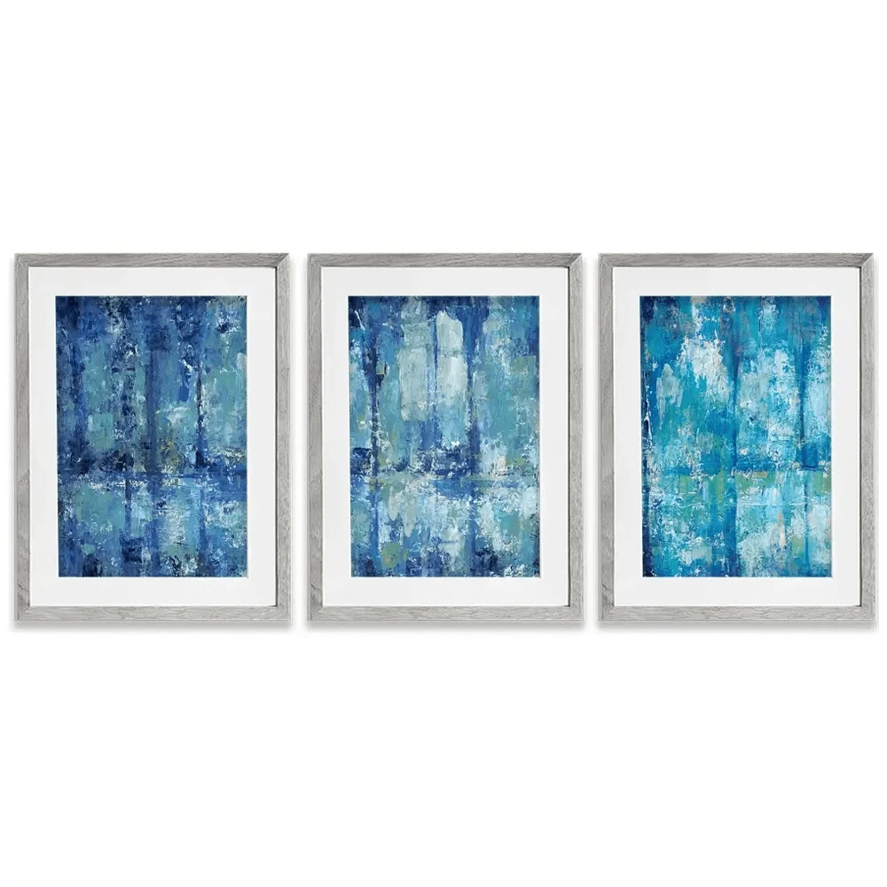 Blue Reflection Framed Art Print Trio Blue Reflection Framed Art Print Trio wall art product Tim O'Toole